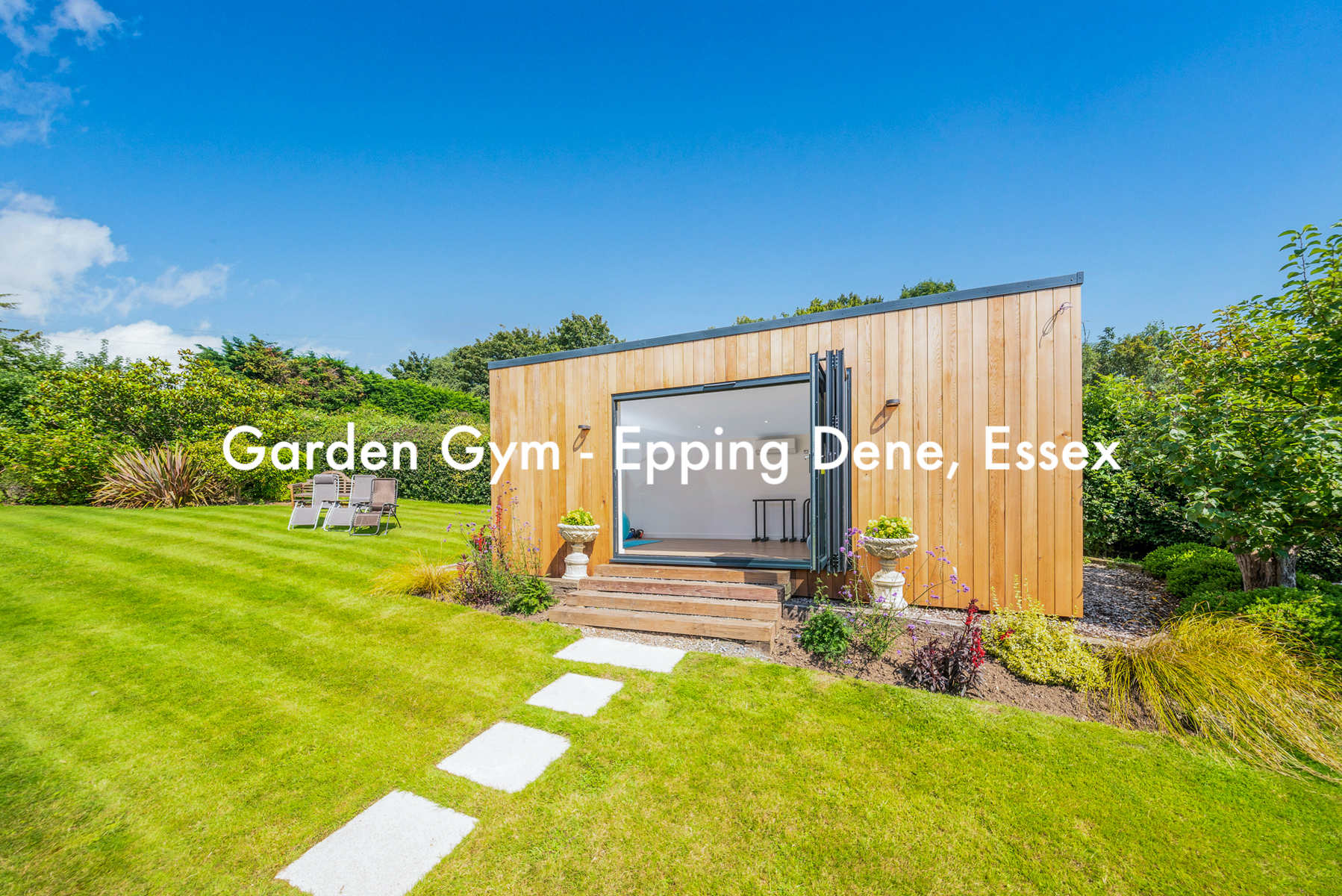 Garden room gym in Essex