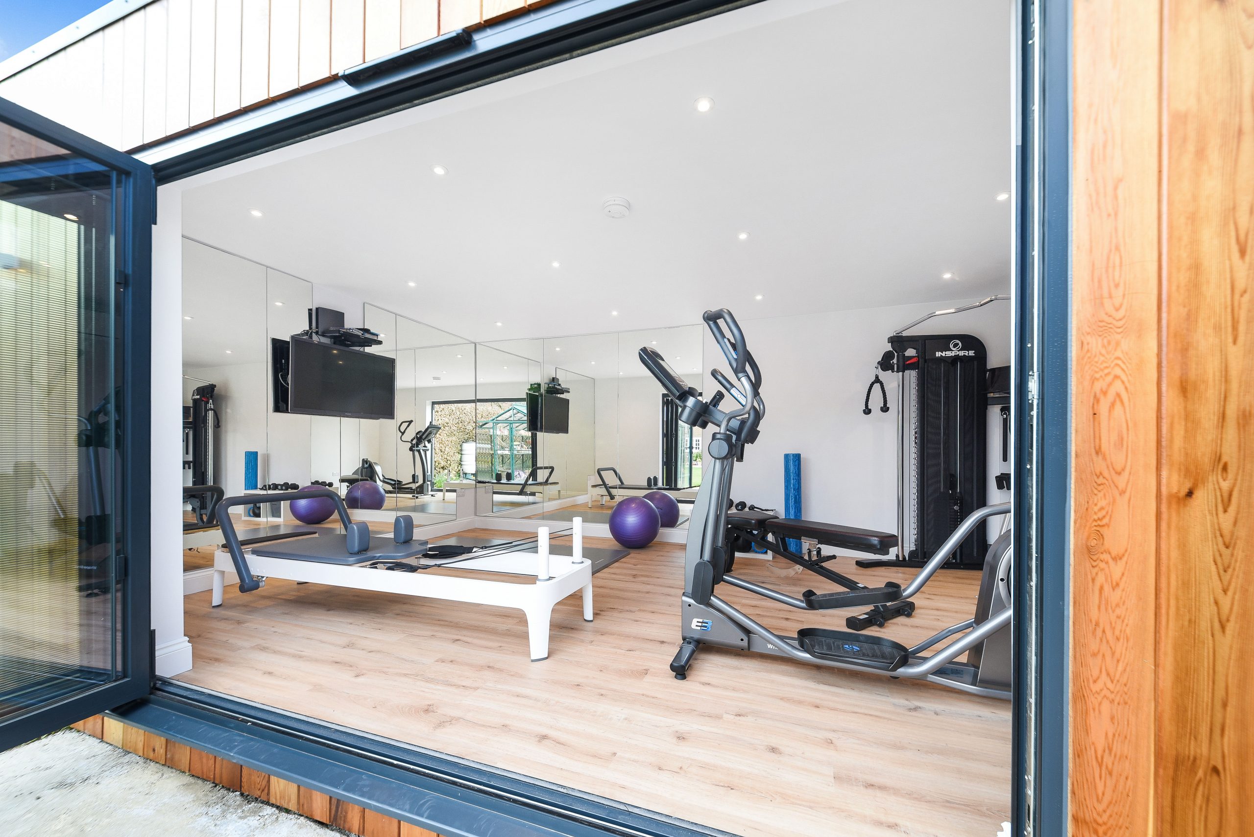 Luxury garden room gym in Essex