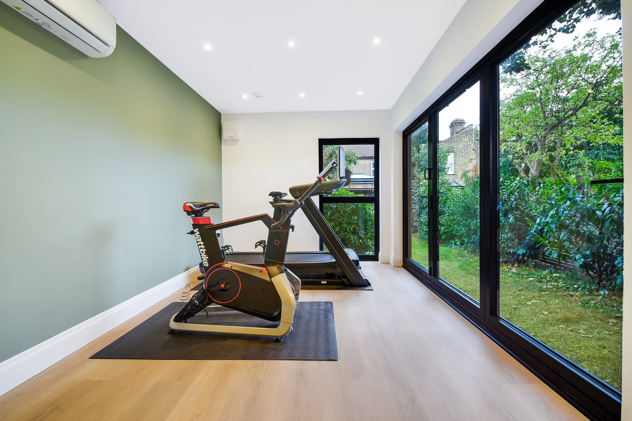 Modern garden room gym