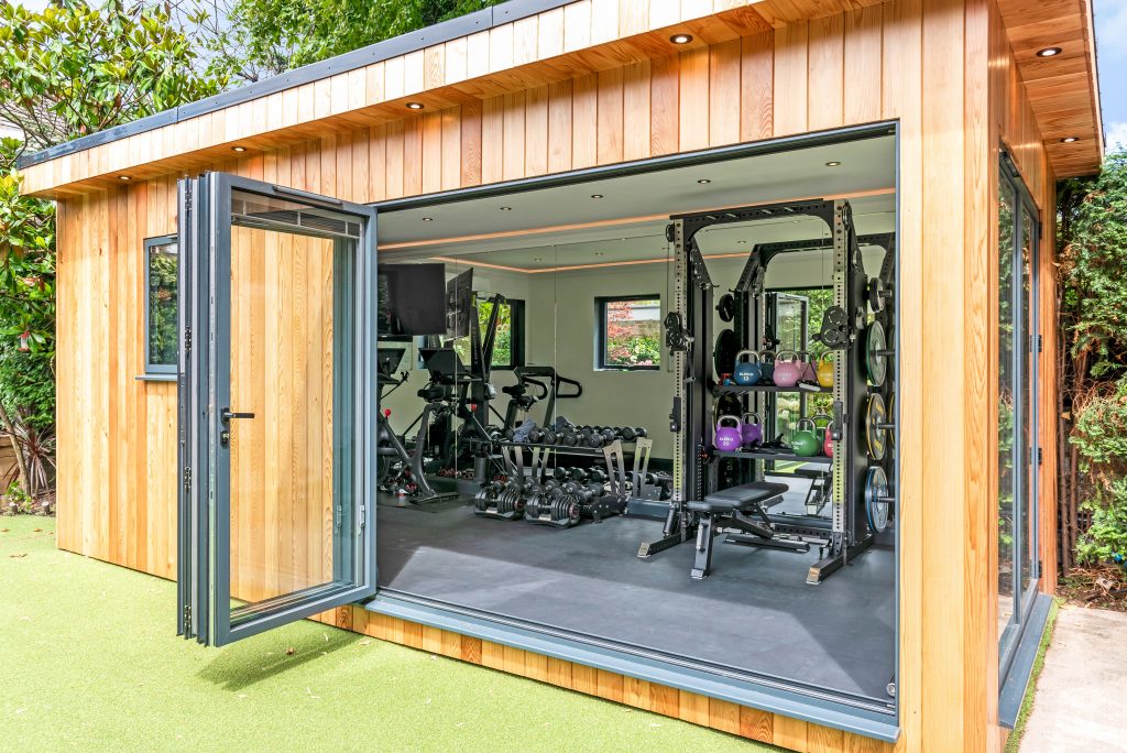 Luxury garden room gym in London