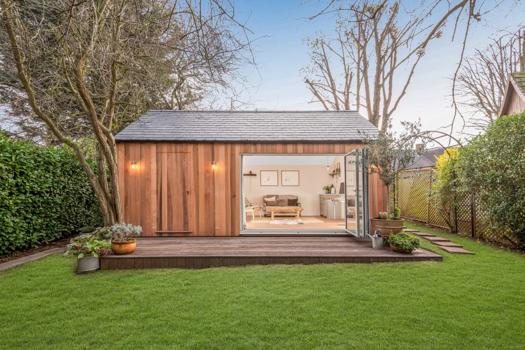 Cedar clad garden room